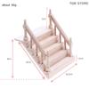1:12 Dollhouse Miniature Wooden Handrail Staircase Scene Plain Stairway Models Mini Stair Furniture Room Decor