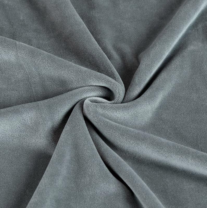 Decorative Pillowcase, Dark Gray Velvet