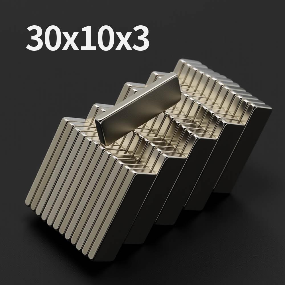 30x10x3 мм Мощный неодимовый магнит N35 NdFeB Постоянный магнит Блок Суперсильные магниты для холодильника DIY