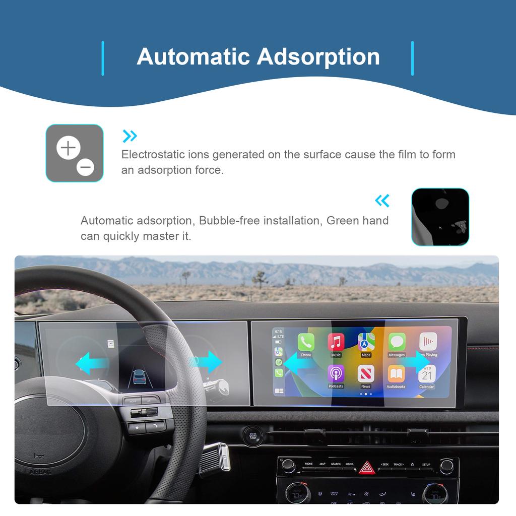 Tempered glass for Hyundai Tucson NX4 2024 2025 2026 Car Navigation LCD Instrument Screen Protector Auto Accessories