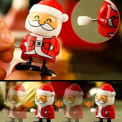 Заводные рождественские игрушки 12 шт. Заводные ходячие игрушки Набор Санта-Клаус и олень Детские сувениры для вечеринки для мальчиков, девочек, малышей, подарок для класса