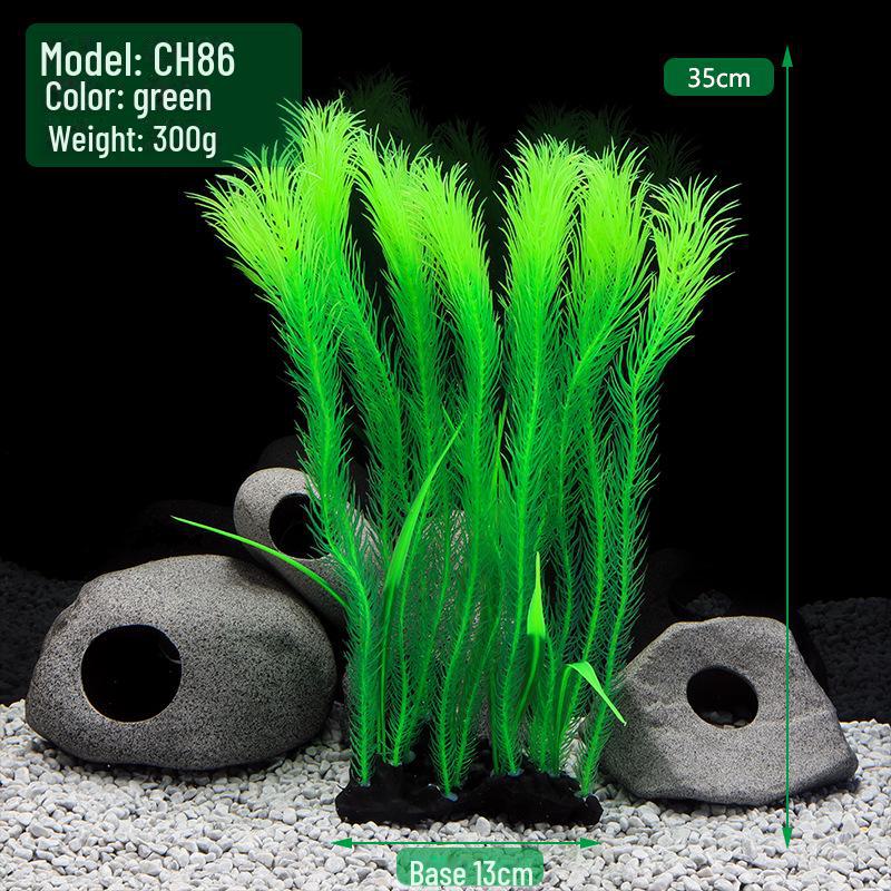 Foxtail Algae Plastic Water Plant Decoration - CH86 Fish Tank Decor Background