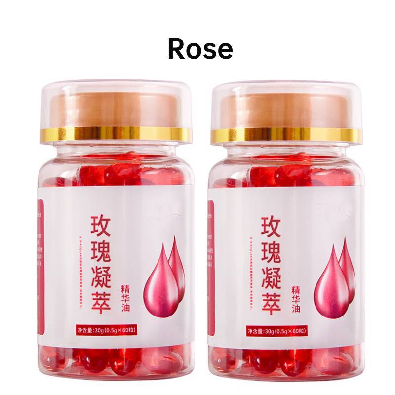 Rose Essence Capsule, Moisturizing Brightening Wrinkle Smoothing Firming Facial Serum