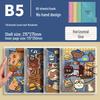 Высококачественный джинсовый блокнот на съемных кольцах, B5/A5, с мультяшным дизайном для студентов
