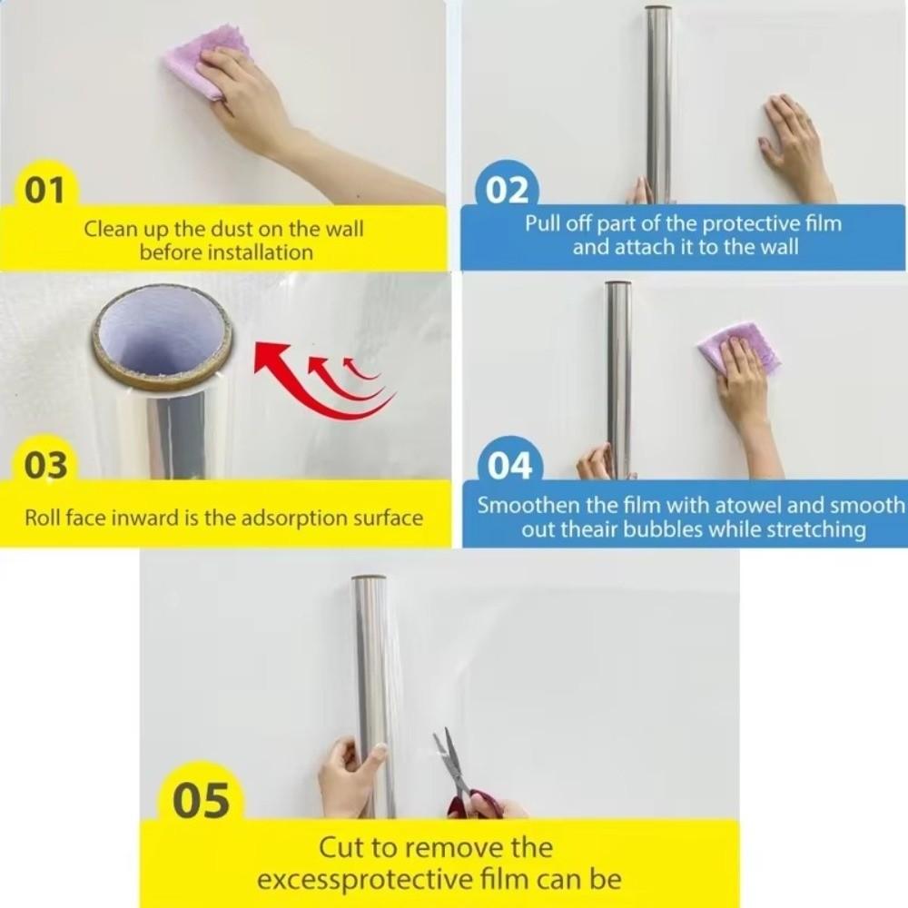 Transparent Wall Protector Waterproof Static Wall Sticker Practical Removable Wall Film Kitchen