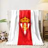 Red & White Striped Royal Emblem for all seasons blanket lunch break throw gift