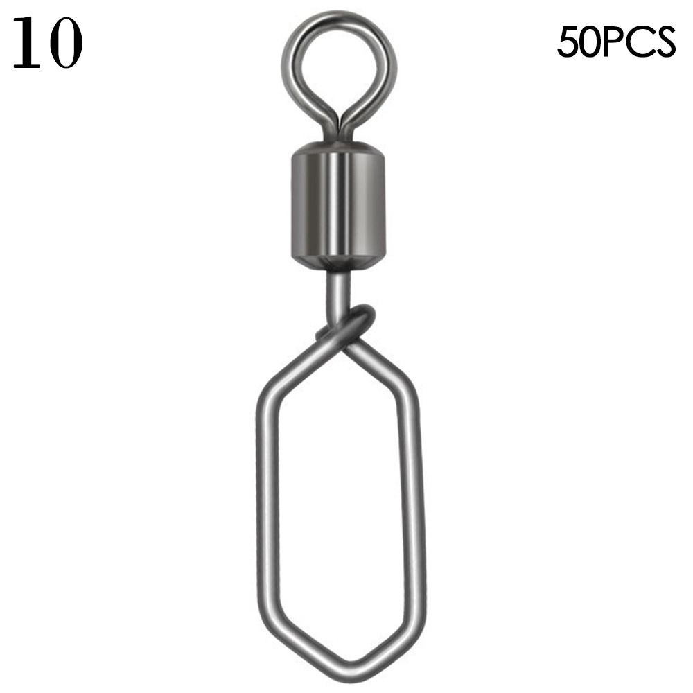 Steel Solid Ring Rolling Swivel Bearing Barrel Fishing Snap Connector with Pin Heavy Duty Ball