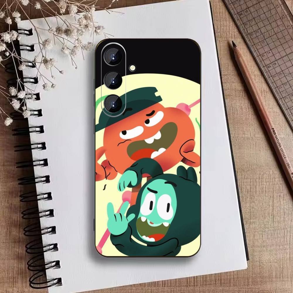 Чехол для телефона S-Gumball и Darwin для Samsung Galaxy A73,A21s,A22,A31,A52,A53,A71,A41 Мягкий черный корпус