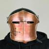 Barbuta Helmet Medieval Knight 18g Mild Steel LARP Cosplay Halloween Costume Barbuta Visored Warrior Helmet In Dual Tone