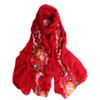 Retro Literary Ethnic Style Embroidered Scarf Comfortable and Casual Beautiful Silk Scarf