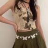 Butterfly decorative waist chain women's waist chain belt women's bohemian braided rope waist accessories belt waist accessories