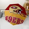 Автоматический зонт с принтом ЛОГОТИПА San Francisco 49ers, 8 спиц, железный каркас, пластиковая ручка, подходит для путешествий на открытом воздухе и на каждый день, идеальный подарок