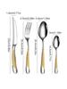 24pcs Stainless Steel Tableware Set, Including Knife, Fork, Spoon and Coffee Spoon Gift Box, Dishwasher Safe