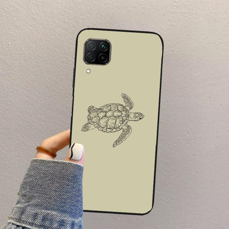 Чехол для Huawei Nova Y73 Y72 Y61 Y91 Y70 Y60 Y90 12s 12i 11i 8i 9 10 SE P30 P40 Lite P60 Pro с изображением Морской черепахи