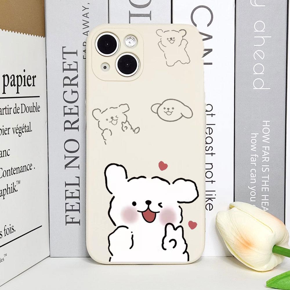 Забавный чехол для телефона с изображением пары животных (собаки) для IPhone 11 12 13 14 15 16 Pro Max Mini 7 8 Plus X XS MAX SE2 Мягкая накладка Парные чехлы Skin