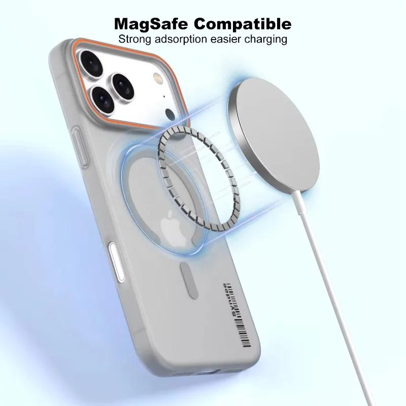 Оригинальный Чехол Премиум Матовый Прозрачный Для IPhone 17 Pro Max Air 16E 15 14 Plus 13 12 11 Магнитный Чехол Для Беспроводной Зарядки