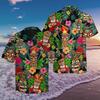 2026 Mens Loose Breathable 3D Print Hawaiian Short Sleeve Shirt Fashion Collared Casual Top