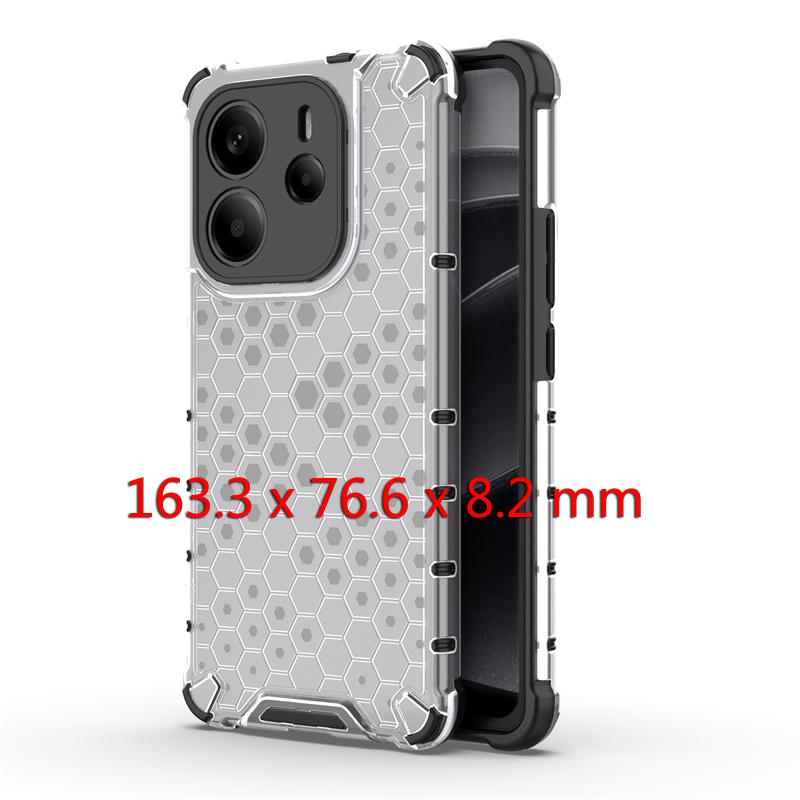 Shockproof Transparent Case For Redmi Note 14 4G Honeycomb Armor Full Back Case Redmi Note 14 4G Case Cover For Redmi Note 14 4G