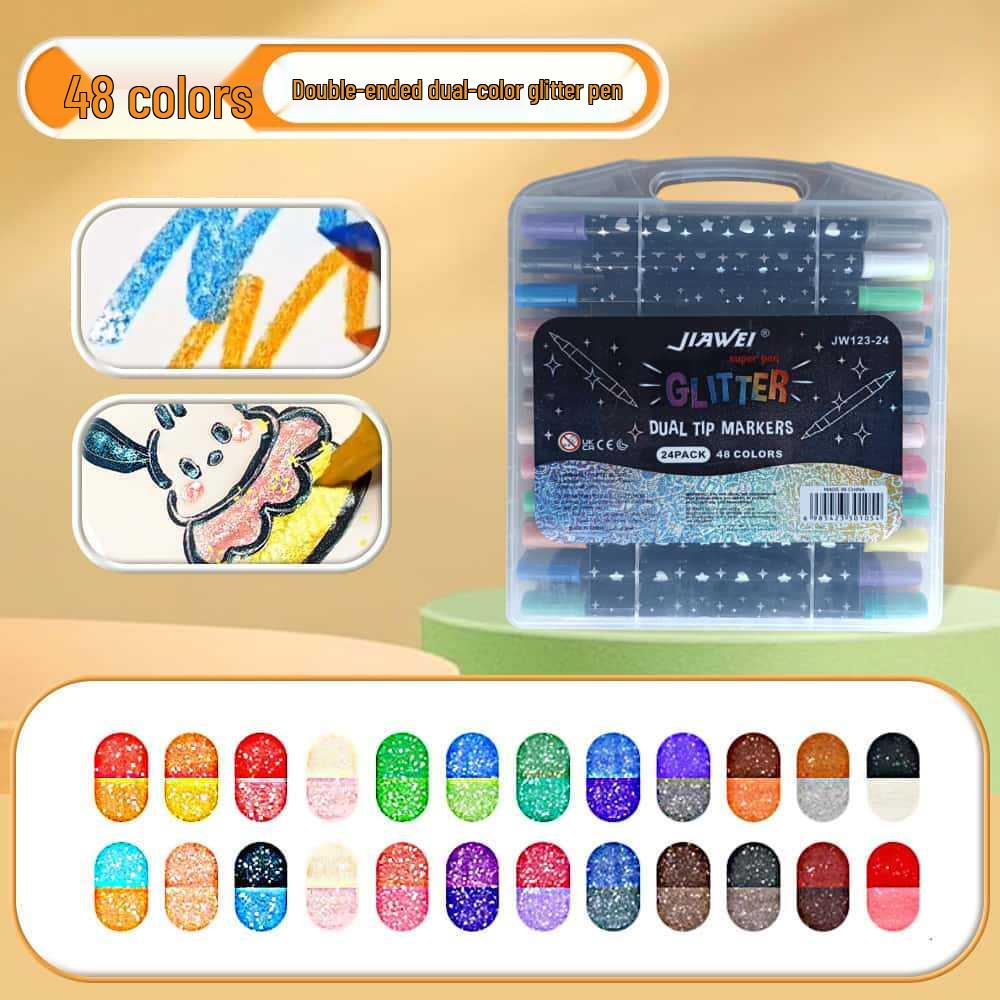 Трансграничный флуоресцентный маркер с блестками для студентов - Высококачественная акриловая ручка для творчества и marking ключевых моментов