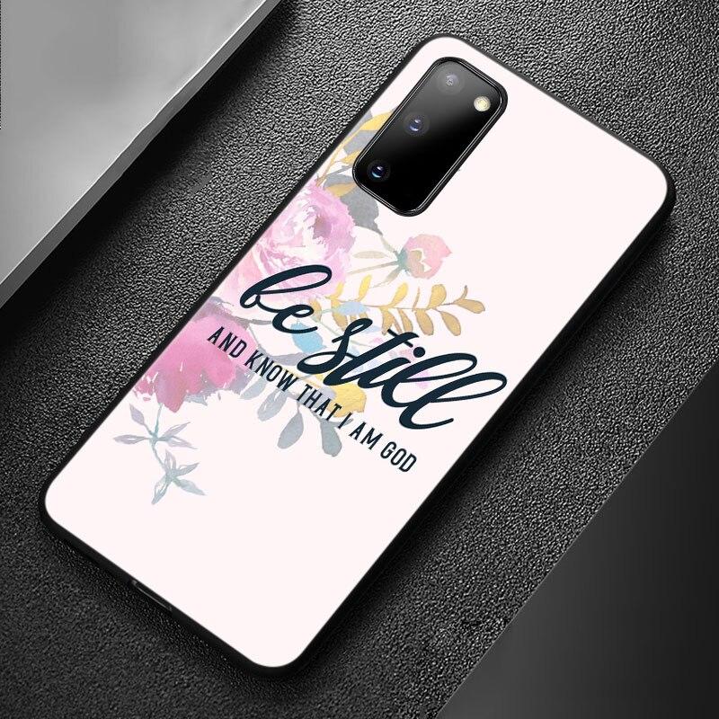 Христианский чехол с Библией Иисусом Христом для Samsung Galaxy S20 S21 FE S10 Lite Note 20 10 Lite S8 S9 + S10E S10 Plus, ультра черный чехол