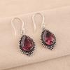 Rhodolite Gemstone Earrings 925 Sterling Silver Handmade Jewelry Boho Earrings EE-164-5