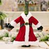 Santa Claus Wine Bottle Cover Velvet Dress Party Home Decor Gift Wine Bag  Christmas