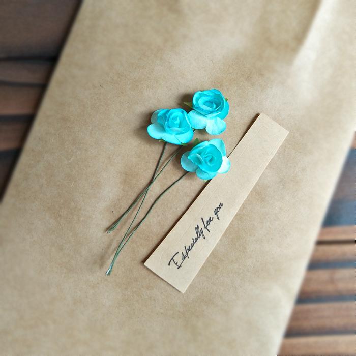 Ручная Работа Многоцветная Подарочная Коробка с 3 Цветками - DIY Бумажные Цветы Домашние Украшения