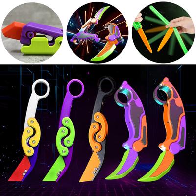 Новый 3D печатный гравитационный коготь-нож, игрушка для снятия стресса, бабочка, Непоседа, захват для рук, сенсорная игрушка, складной нож-коготь, редис для подарка