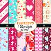 12 Pieces of Valentine's Day Heart-filled Material Paper DIY Style Festival Handmade Photo Album Material Paper