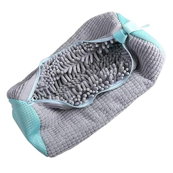 Мешок для мытья обуви Легкий портативный мешок для чистки обуви Гладкая застежка-молния Не рвущийся мешок для стирки обуви