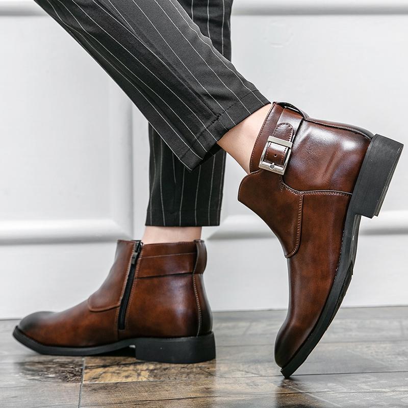 Мужские ботинки челси, вечерние кожаные ботильоны, смокинг, свадебные блейзеры, туфли-седла, остроносые ботинки
