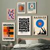 Abstract: Bauhaus Ausstellung Poster Modern Geometry Nordic Wall Art Canvas Painting Printmaking