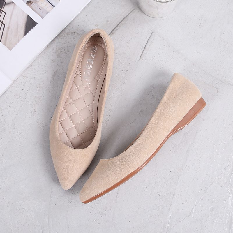 Fashion Shoes for Women Pointed Toe Office Slip-on Black Sexy Woman Flats Korean Style Shoe Luxury Brand Offer Comfortable and Elegant A