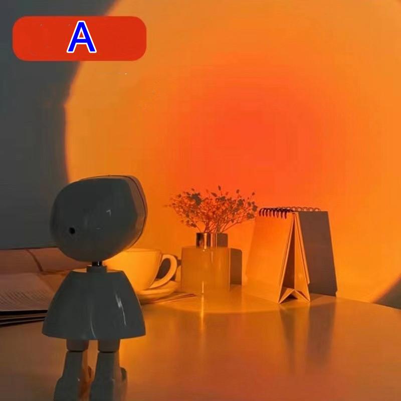 RnnTuu закатная лампа светодиодная радужная неоновая ночная лампа проектор для фотосъемки настенное атмосферное освещение для спальни домашний декор комнаты подарок