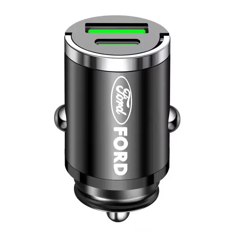 Car Sticker 2025 Hot New 100W Car Charger Lighter PD Fast Charging Mini Car Phone Charger For Ford Escape Kuga Mondeo Ecosport F