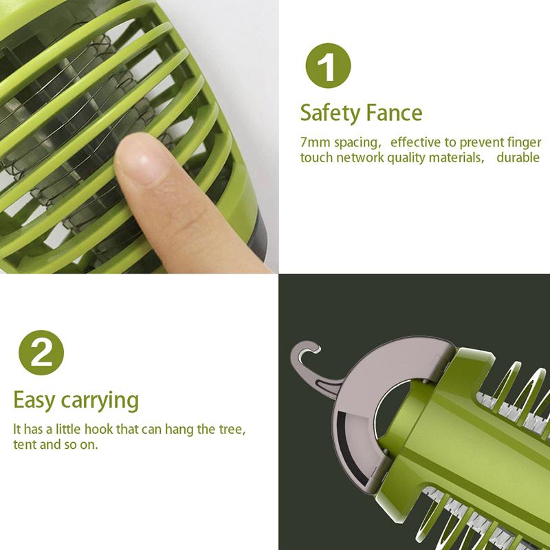 2025 Hot Sales USB Rechargeable LED Mosquito Killer Bulb Waterproof Bug Zapper for Outdoor and Camping