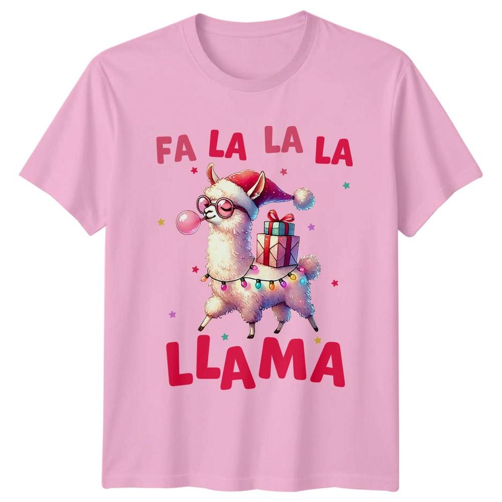 Fa La La La Llama Christmas Holiday Unisexs Unisexs Graphic Tee
