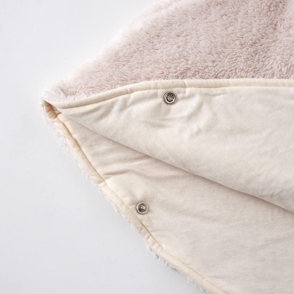 Детское пончо, носки, коробка, подарочный набор для новорожденного в лавандовом и коричном цвете [Kufuu] & (Слоновая кость) -