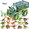 Colorful Dinosaur Trucks Triceratops Tyrannosaurus Figure For Kids' Playtime Fun