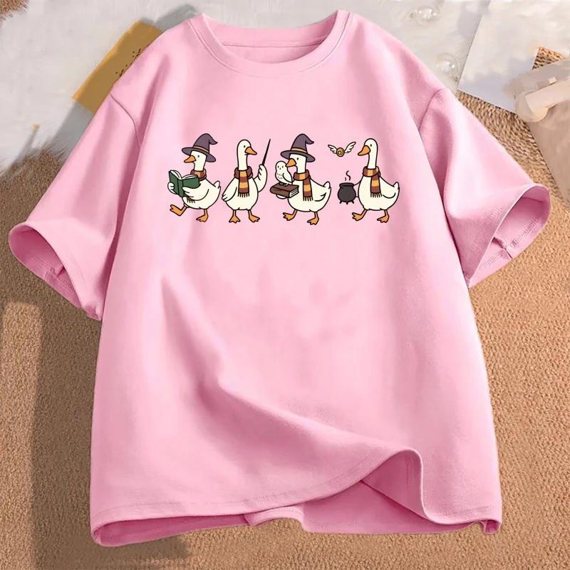 Funny Silly Goose T Shirt Book Lover Bookish Casual Clothing Harajuku Short Sleeve Unisexs Clothing Aesthetic Clothes