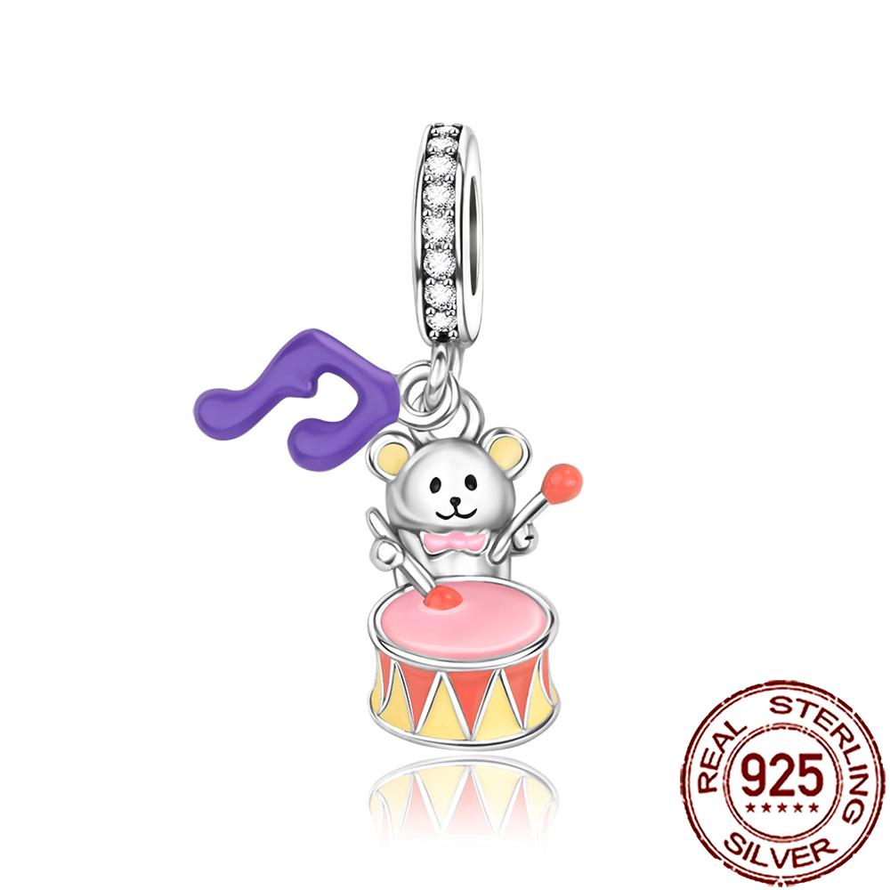 New Charms 925 Silver Cat Dog Flamingo Chameleon Axolotl Animal Beads Fit Bracelet Necklace Women DIY Jewelry
