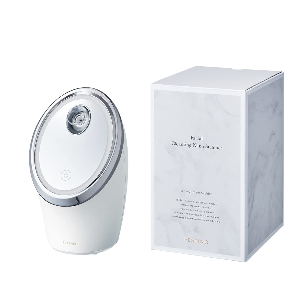 FESTINO Нано-пароварка для очищения лица Уход Увлажняющий Спиральное распыление Оснащена антибактериальным резервуаром Простое управление Зеркало из стекла Легкий для лица