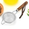 Wooden Handle Strainer Colander 304 Stainless Steel Fishing Spoon Kitchen Tools Mesh Skimmer  Sugar