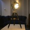 Морская Торшерная Лампа-Спот Никель Черный Деревянный Штатив