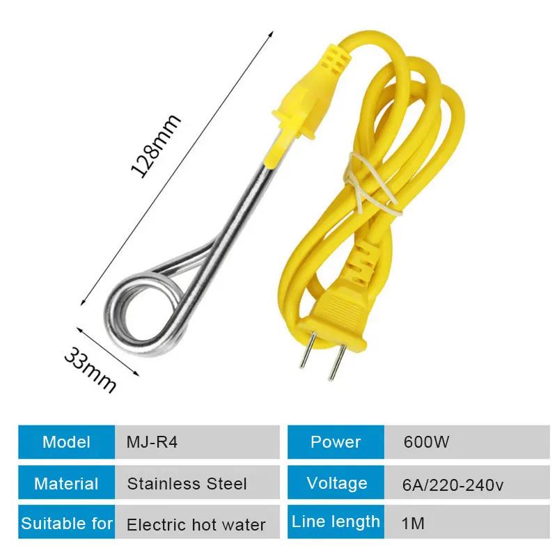 Instantaneous Water Heater Electric Water Heater 600W 220V Mini Boiler for Kitchen Bathroom Swimming Pool Travel Portable