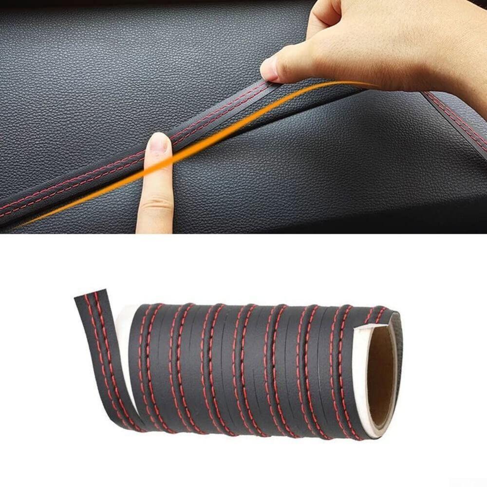 Декоративная линия для автомобиля из искусственной кожи, автозапчасти, внутренняя декоративная полоса, автомобильные молдинги, универсальная отделка