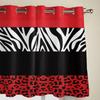 2 шт. Красная зебра с леопардовым принтом, оконные шторы, домашний декор, оформление окон в спальне, шторы с ламбрекеном для гостиной, люверсы сверху