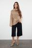 Women's Fashionable Stylish Sweater Mink Soft Textured Turtleneck Wide Fit Knitwear Sweater