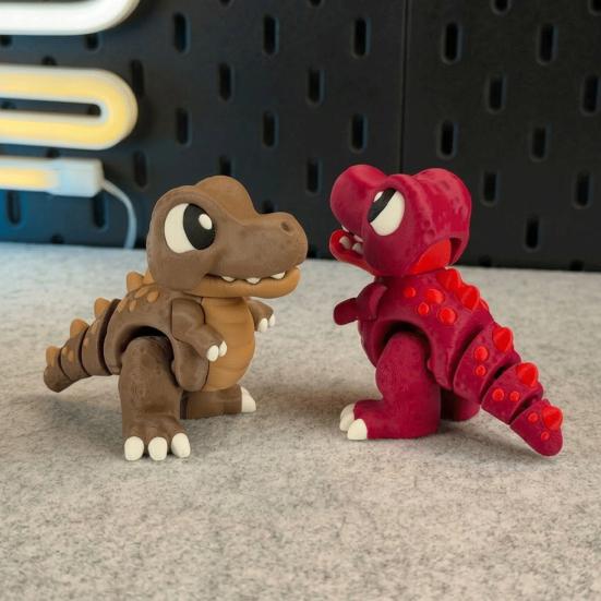 Образовательная сенсорная игра 3D-печатный шарнирный милый Тираннозавр Рекс Динозавр Фиджет-игрушка, Гибкий сустав, Креативные подарки для детей, Фигурка, Кусающий палец