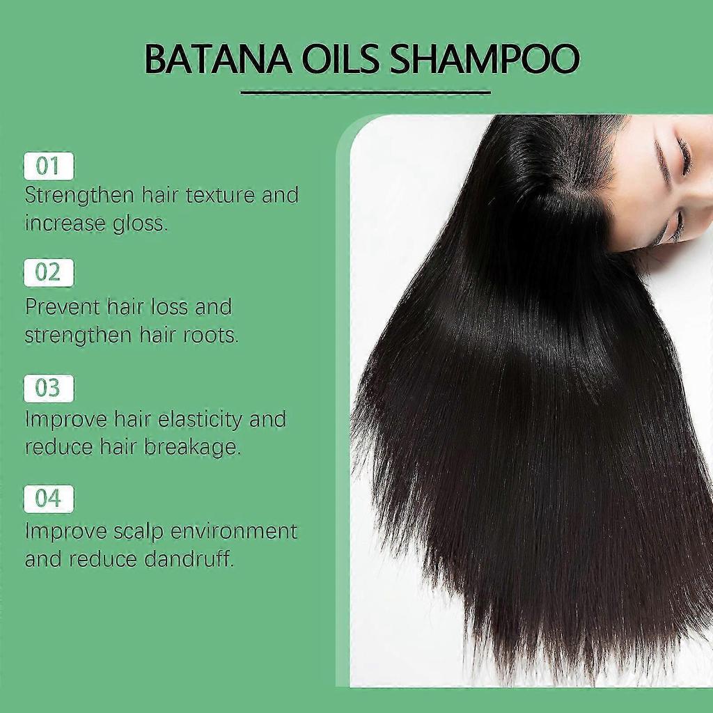 Batana Oil Shampoo with Rosemary Extract, Nourishing & Regenerating, Soft, Volumizing and Fluffy, Reduce Hair Loss Shampoo for Men & Women S04 less